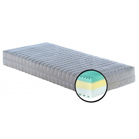 MATERASSO SINGOLO TRICOMFORT TRIPLO STRATO MEMORY FOAM 80x190x22