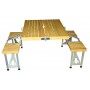 TAVOLO SET PIC-NIC PIEGHEVOLE CON SGABELLI DI LEGNO ARREDO ESTERNI RICHIUDIBILE