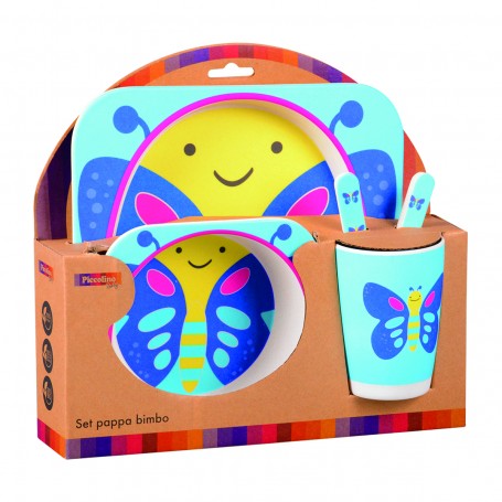 SET PAPPA BIMBO 5 PEZZI IN FIBRE DI BAMBOO