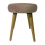 SGABELLO IN LEGNO CON RIVESTIMENTO IN TESSUTO