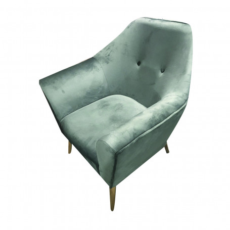 MD CASA - POLTRONA IN VELLUTO GRIGIO