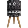 VASO IN MAGNESIO CON SUPPORTO IN LEGNO