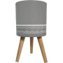 VASO IN MAGNESIO CON SUPPORTO IN LEGNO